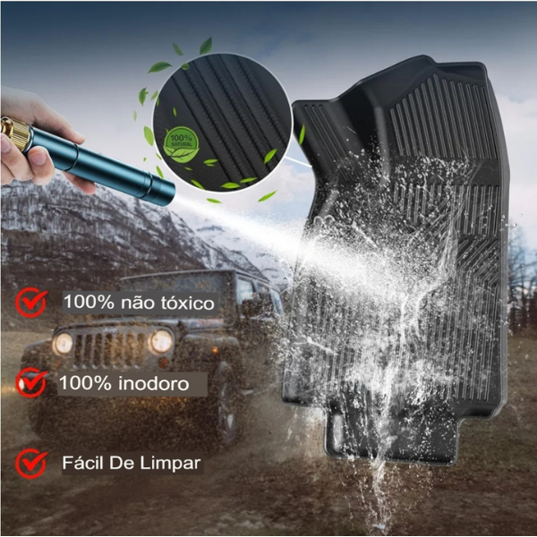 Kit Tapetes 3D Automotivos Premium (Dianteiro + Traseiro) – Fabricados Sob Medida para Todos os Tipos de Veículos