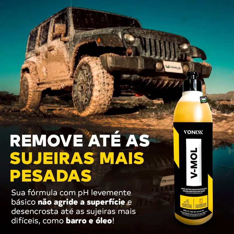 Shampoo Automotivo Lava Pesada Vmol 500ml Vonixx – Limpeza Profunda e Proteção para Seu Veículo