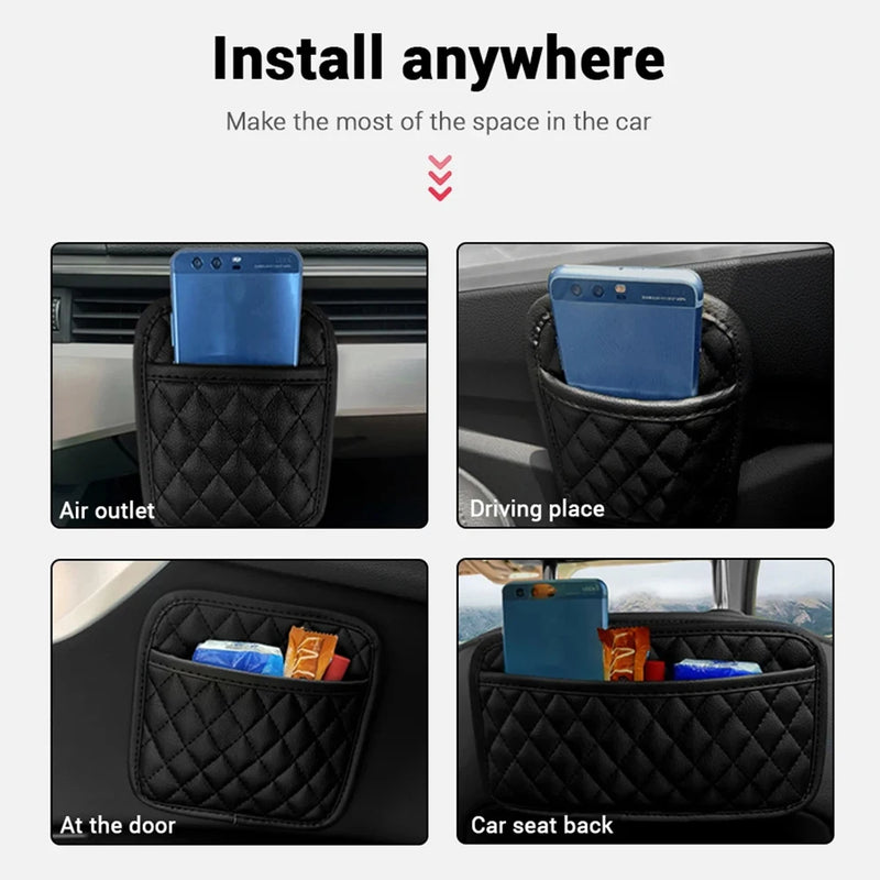 Porta-Objetos em Couro Sintético – Organização Sofisticada para o Interior do Seu Carro