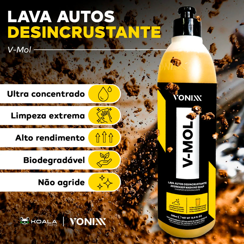 Shampoo Automotivo Lava Pesada Vmol 500ml Vonixx – Limpeza Profunda e Proteção para Seu Veículo