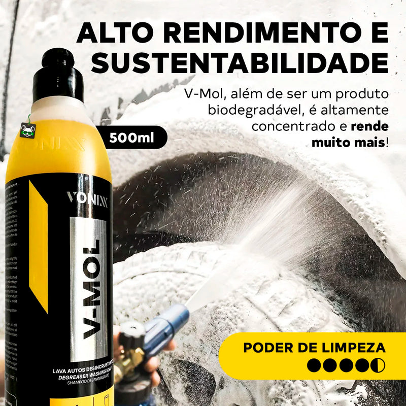 Shampoo Automotivo Lava Pesada Vmol 500ml Vonixx – Limpeza Profunda e Proteção para Seu Veículo
